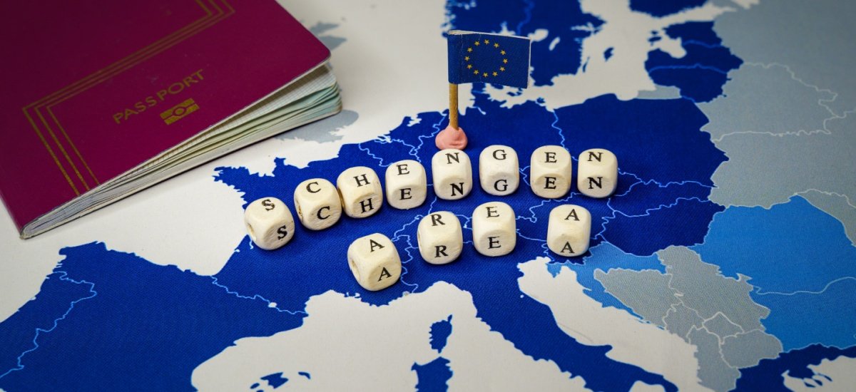 Map of schengen area